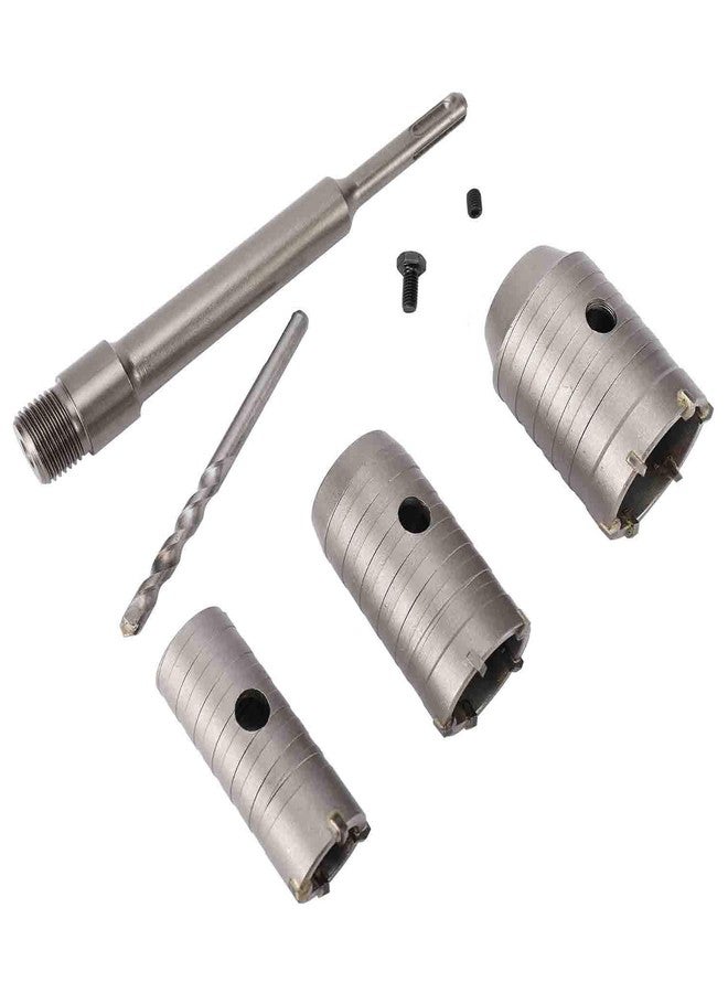 UPTODATETOOLS Concrete Hole Saw Kits 30mm 40mm 50mm Concrete Wall Hole Saw 200mm Connecting Rod for SDS Plus Hammer Drills, Circle Drill Bits Hole Saw Set - Image 1